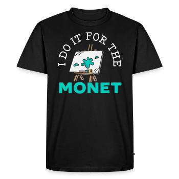 I Do It For The Monet Art Teacher Artist Painter - Men's Premium Organic T-Shirt - black - Front - Nico (187cm)