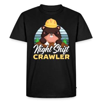 Night Shift Crawler Graveyard Shift Employee - Men's Premium Organic T-Shirt - black - Front - Nico (187cm)