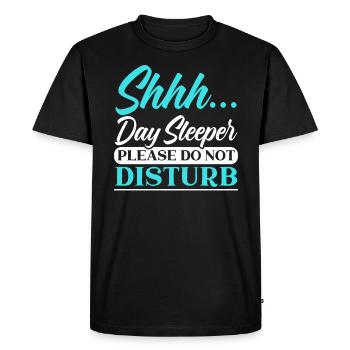 Les dormeurs de jour ne dérangent pas le quart de travail du cimetière - T-shirt Premium bio Homme - noir - Devant - Nico (187cm)