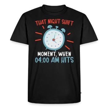 That Night Shift Moment Graveyard Shift Employee - Men's Premium Organic T-Shirt - black - Front - Nico (187cm)