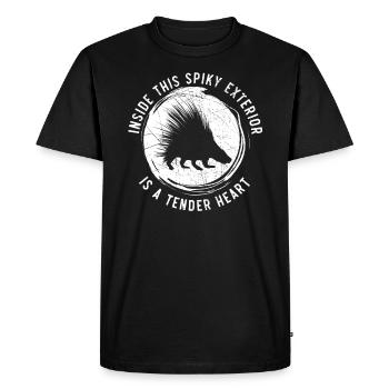 À l’intérieur de cet extérieur épineux se trouve un cœur tendre - T-shirt Premium bio Homme - noir - Devant - Nico (187cm)
