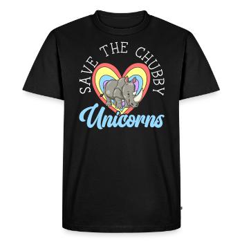 Sauvez la faune des licornes potelées Rhinocerus - T-shirt Premium bio Homme - noir - Devant - Nico (187cm)