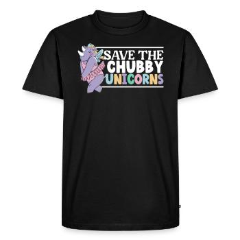 Sauvez la faune des licornes potelées Rhinocerus - T-shirt Premium bio Homme - noir - Devant - Nico (187cm)