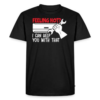 Se sentir chaud, je peux vous aider avec ce CVC - T-shirt Premium bio Homme - noir - Devant - Nico (187cm)