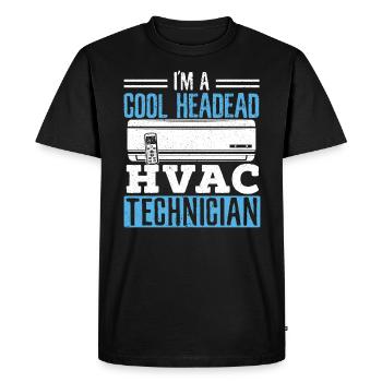 Je suis un technicien CVC à tête froide Réparation de climatisation - T-shirt Premium bio Homme - noir - Devant - Nico (187cm)