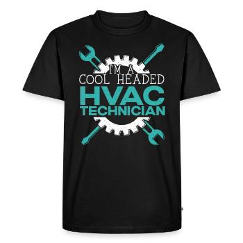 Je suis un technicien CVC à tête froide Réparation de climatisation - T-shirt Premium bio Homme - noir - Devant - Nico (187cm)