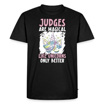 Judges Are Magical Like Unicorns Only Better - Men's Premium Organic T-Shirt - black - Front - Nico (187cm)