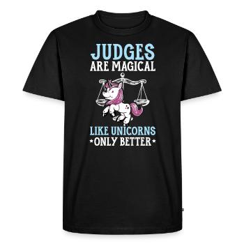 Judges Are Magical Like Unicorns Only Better - Men's Premium Organic T-Shirt - black - Front - Nico (187cm)