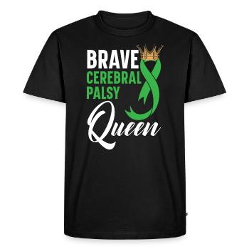 Brave Cerebral Palsy Queen CP Trouble de la maladie - T-shirt Premium bio Homme - noir - Devant - Nico (187cm)