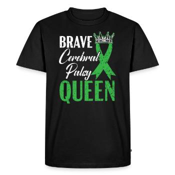 Brave Cerebral Palsy Queen CP Trouble de la maladie - T-shirt Premium bio Homme - noir - Devant - Nico (187cm)