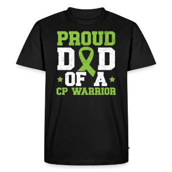 Proud Dad Of A CP Warrior Cerebral Palsy Father - Men's Premium Organic T-Shirt - black - Front - Nico (187cm)