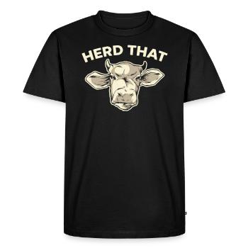 Troupeau Cette vache Chuchoteur Élevage d’animaux - T-shirt Premium bio Homme - noir - Devant - Nico (187cm)