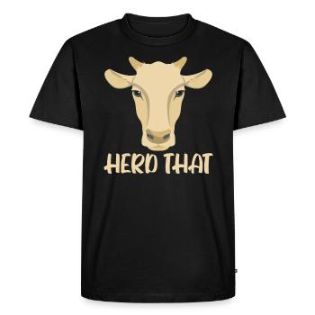 Troupeau Cette vache Chuchoteur Élevage d’animaux - T-shirt Premium bio Homme - noir - Devant - Nico (187cm)