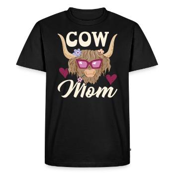 Vache Maman Génisse Vache Chuchoteur Vache Ferme d’élevage - T-shirt Premium bio Homme - noir - Devant - Nico (187cm)