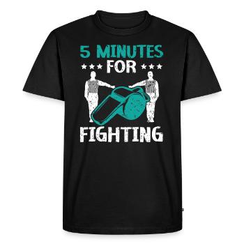 5 minutes pour le jeu d’arbitre de combat officiel MMA - T-shirt Premium bio Homme - noir - Devant - Nico (187cm)