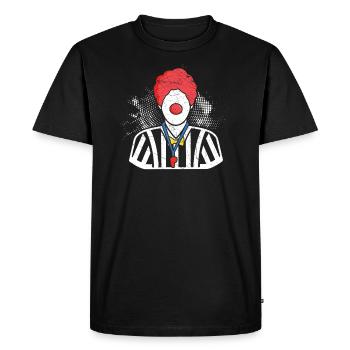 Clown Referee Game Official Sportsmanship Whistle - Men's Premium Organic T-Shirt - black - Front - Nico (187cm)