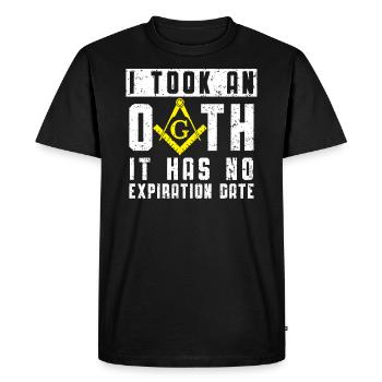 J’ai prêté serment qu’il n’a pas de date d’expiration franc-maçon - T-shirt Premium bio Homme - noir - Devant - Nico (187cm)