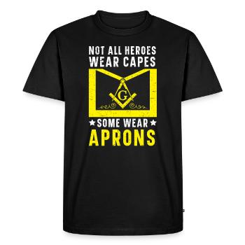 Franc-maçon Fraternel Franc-maçonnerie Square Compass - T-shirt Premium bio Homme - noir - Devant - Nico (187cm)