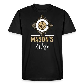 Femme de maçon Franc-maçon franc-maçonnique franc-maçonnique - T-shirt Premium bio Homme - noir - Devant - Nico (187cm)