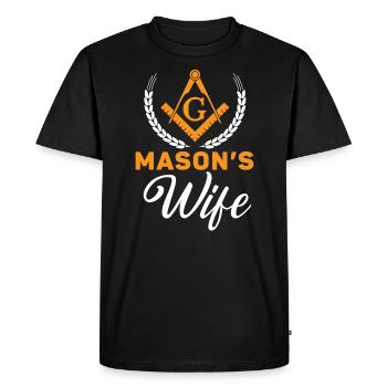 Femme de maçon Franc-maçon franc-maçonnique franc-maçonnique - T-shirt Premium bio Homme - noir - Devant - Nico (187cm)