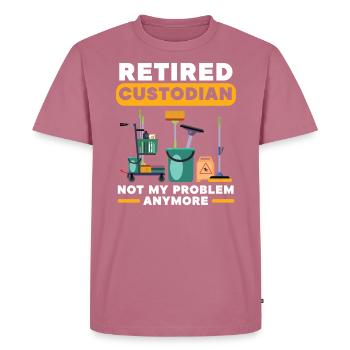 Gardien à la retraite plus mon problème Concierge - T-shirt Premium bio Homme - mauve - Devant - Nico (187cm)