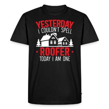 Je suis un couvreur de toit Whisperer toit Ninja Job couvreur - T-shirt Premium bio Homme - noir - Devant - Nico (187cm)
