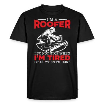Je suis un couvreur de toit Whisperer toit Ninja Job couvreur - T-shirt Premium bio Homme - noir - Devant - Nico (187cm)