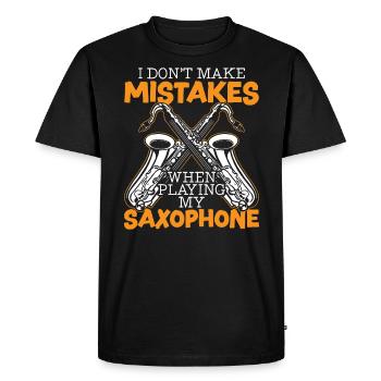 Saxophone Saxophonist Musician Instrumentalist - Men's Premium Organic T-Shirt - black - Front - Nico (187cm)