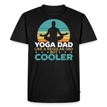 Je suis un papa de yoga comme un papa régulalr mais plus cool - T-shirt Premium bio Homme - noir - Devant - Nico (187cm)