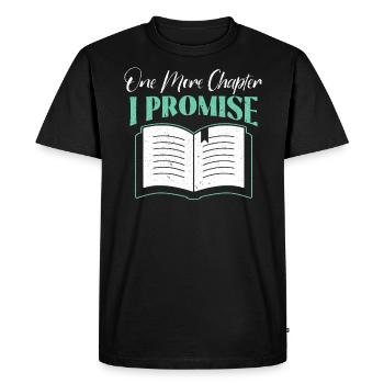 Un chapitre de plus je promets Bookworm Bibliophile - T-shirt Premium bio Homme - noir - Devant - Nico (187cm)