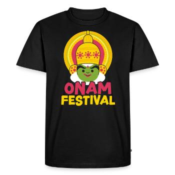 Onam Festival Inde Vacances Indien Kerala - T-shirt Premium bio Homme - noir - Devant - Nico (187cm)
