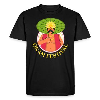 Onam Festival Inde Vacances Indien Kerala - T-shirt Premium bio Homme - noir - Devant - Nico (187cm)