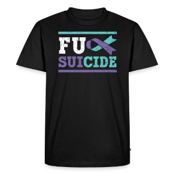 Suicide Prevention Awareness Mental Health - Men's Premium Organic T-Shirt - black - Front - Nico (187cm)