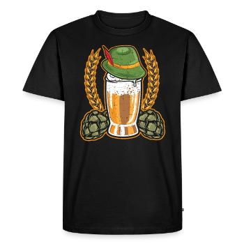 Festival allemand de la bière Allemagne - T-shirt Premium bio Homme - noir - Devant - Nico (187cm)