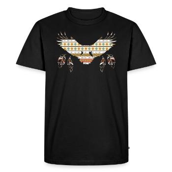 Native American USA Flag Indigenous People America - Men's Premium Organic T-Shirt - black - Front - Nico (187cm)