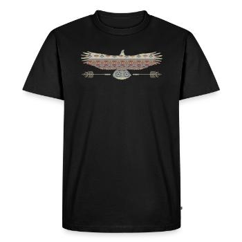 Native American USA Flag Indigenous People America - Men's Premium Organic T-Shirt - black - Front - Nico (187cm)