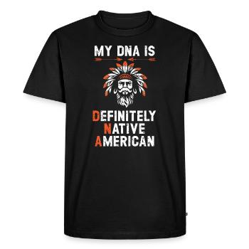 Definitely Native American USA Indigenous America - Men's Premium Organic T-Shirt - black - Front - Nico (187cm)