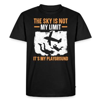 The Sky Is Not My Limit It's My Playground - Men's Premium Organic T-Shirt - black - Front - Nico (187cm)