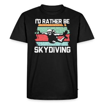 Je préfère faire du parachutisme parachutiste - T-shirt Premium bio Homme - noir - Devant - Nico (187cm)