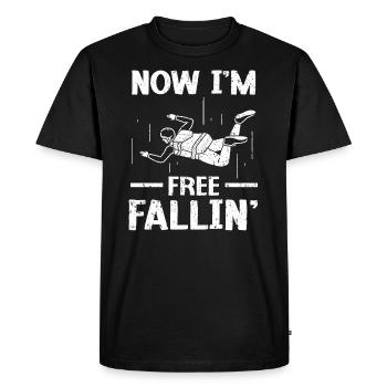 Je suis Free Fallin' Skydiver Parachutisme Parachutisme - T-shirt Premium bio Homme - noir - Devant - Nico (187cm)