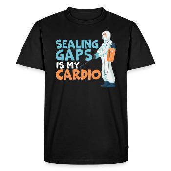 Sealing Gap Is My Cardio Exterminator Pest Control - Men's Premium Organic T-Shirt - black - Front - Nico (187cm)
