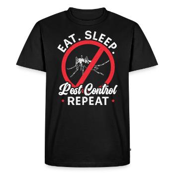 Manger le sommeil Antiparasitaire Exterminateur Lutte antiparasitaire - T-shirt Premium bio Homme - noir - Devant - Nico (187cm)