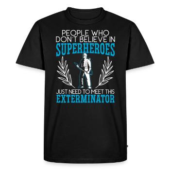 Kammerjäger Tierbekämpfung Schädlingsbekämpfung - Männer Premium Bio T-Shirt - Schwarz - Vorne - Nico (187cm)