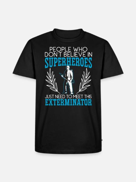 Kammerjäger Tierbekämpfung Schädlingsbekämpfung - Männer Premium Bio T-Shirt - Schwarz