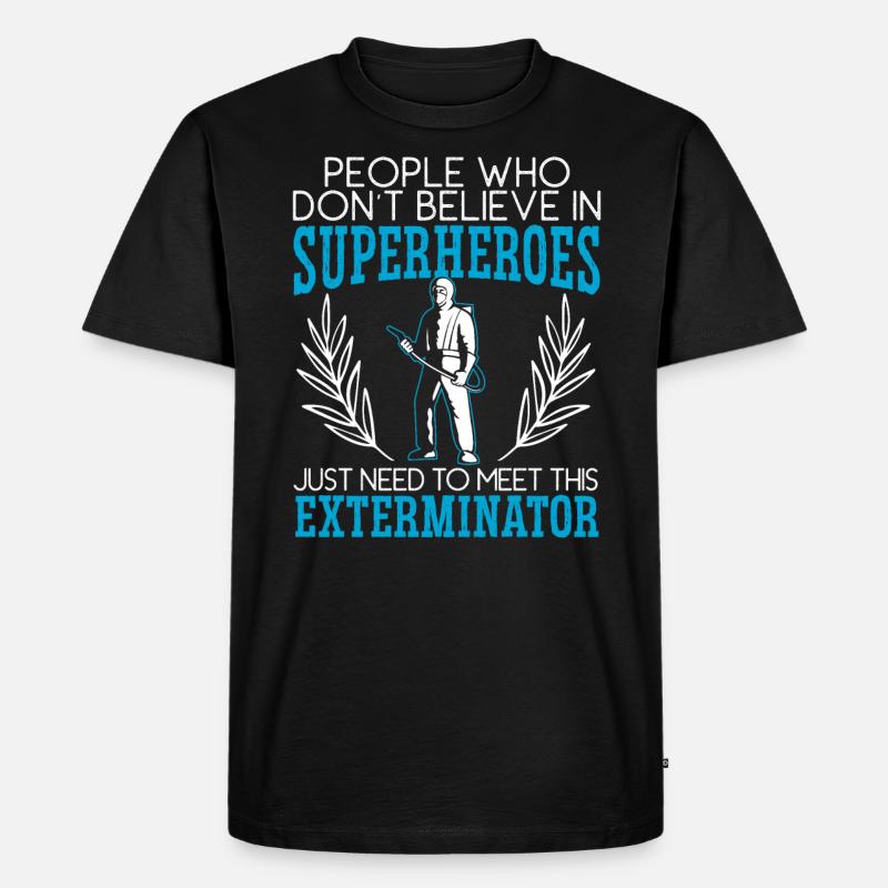 Kammerjäger Tierbekämpfung Schädlingsbekämpfung - Männer Premium Bio T-Shirt - Schwarz