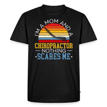 Je suis une maman et un chiropraticien chirurgien de la colonne vertébrale - T-shirt Premium bio Homme - noir - Devant - Nico (187cm)