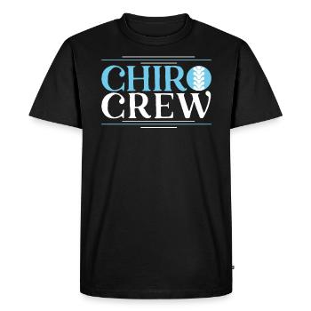 Chiro Crew Chiropraticien Chiropratique Chirurgien de la colonne vertébrale - T-shirt Premium bio Homme - noir - Devant - Nico (187cm)