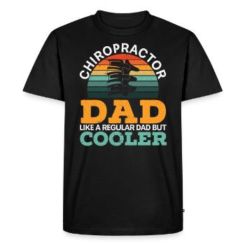 Chiropraticien Papa Chiropratique Colonne vertébrale Fête des Pères - T-shirt Premium bio Homme - noir - Devant - Nico (187cm)