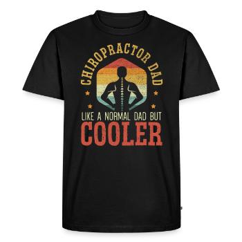 Chiropraticien Papa Chiropratique Colonne vertébrale Fête des Pères - T-shirt Premium bio Homme - noir - Devant - Nico (187cm)