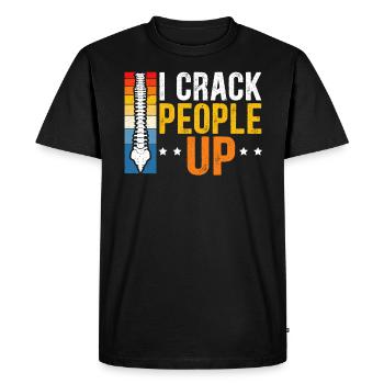 Je craque les gens Chiropraticien Chirurgien de la colonne vertébrale - T-shirt Premium bio Homme - noir - Devant - Nico (187cm)